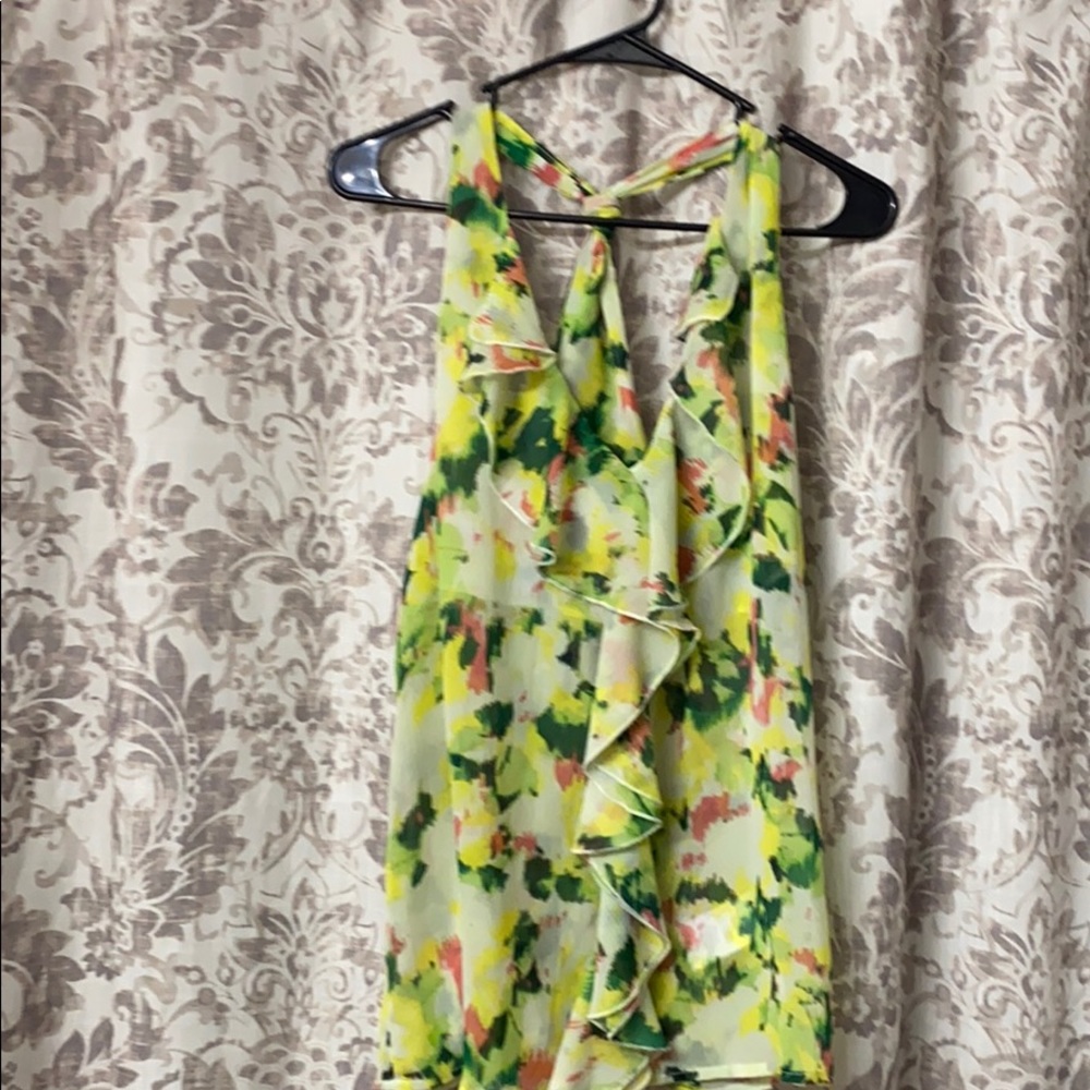 Fun and flirty sheer floral top